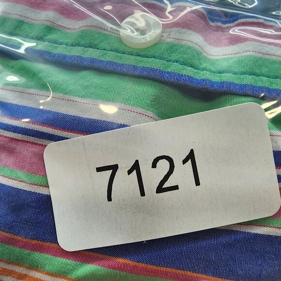 Mens Chaps Multicolor Striped Shirt Long Sleeve Button Down 100% Cotton Size M - Picture 8 of 8